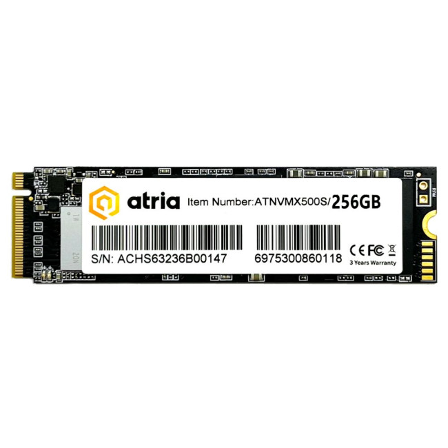 накопичувач M.2 256GB X500S NVMe PCIe 3.0  NVMe ATRIA ATNVMX500S/256