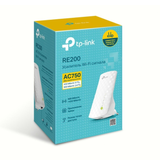 Двохдіапазонний підсилювач бездротового сигналу,RE200 TP-LINK RE200