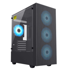 Корпус Micro ATX без блока живлення, закалене скло GAMEMAX Edge