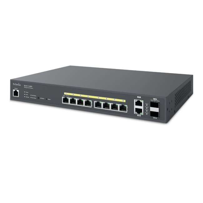 Комутатор 10xGbE + 2xSFP L2+ 130W Cloud ENGENIUS ECS1112FP (1402A0150304)