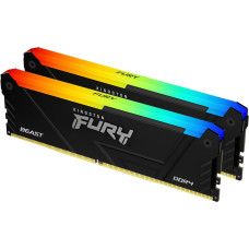 модуль пам'яті 16Gb DDR4 3200MHz Fury Beast RGB (2x8) KINGSTON KF432C16BB2AK2/16WP