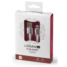 Кабель синхронізації Logan Apple Lightning to USB 1 м White (EL118-010WH) LOGAN EL118-010WH