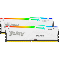 модуль пам'яті 32Gb DDR5 6000MHz Fury Beast White RGB (2x16) EXPO+XMP KINGSTON KF560C36BWE2AK2-32