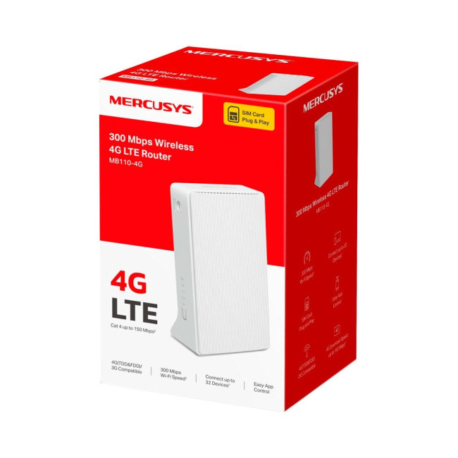 Бездротовий маршрутизатор 4G LTE MERCUSYS,  MB110- 4G MERCUSYS MB110-4G