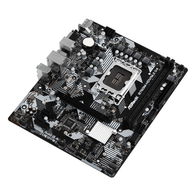 Mатеринська плата s1700 Intel B760 DP/HDMI/VGA 3xM.2 2xDDR4 GbE LAN mATX ASROCK B760M-HDV/M.2 D4