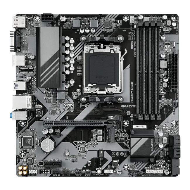 Mатеринська плата sAM5 AMD A620 DP/HDMI/VGA 1xM.2  GbE LAN mATX GIGABYTE A620M DS3H