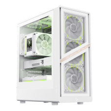 Корпус комп'ютерний Mini Tower без блока живлення  M-ATX,ITX, Tempered Glass,Mesh,USB2.0*1,USB3.0*1, GAMEMAX AERIS 330 GW