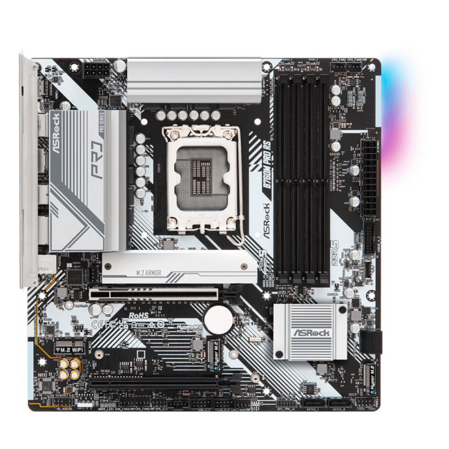 Mатеринська плата s1700 Intel B760 DP/HDMI 4xM.2 4xDDR5 2.5GbE LAN mATX ASROCK B760M PRO RS