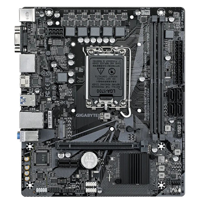 Mатеринська плата s1700 Intel H610 2xDP/HDMI/VGA 2xM.2 GbE LAN mATX GIGABYTE H610M S2H V3 DDR4