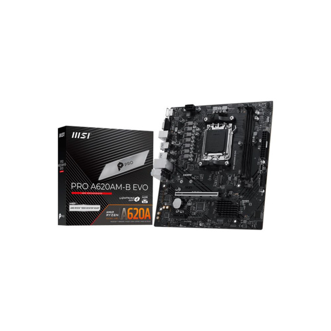 материнська плата sAM5/2DDR5/VGA/HDMI/2PCIe/1M.2/2SATA/LAN2.5Gb MSI PRO A620AM-B EVO