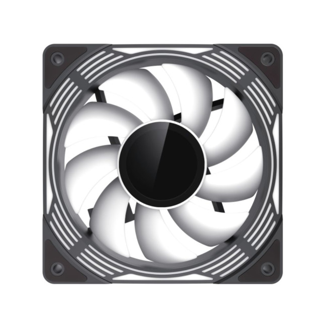 Кулер для корпусу 120 мм, 4pin(M/F)/3pin(M/F), ARGB, PWM, чорна рамка FN12A-C8I GAMEMAX FN12A-C8I