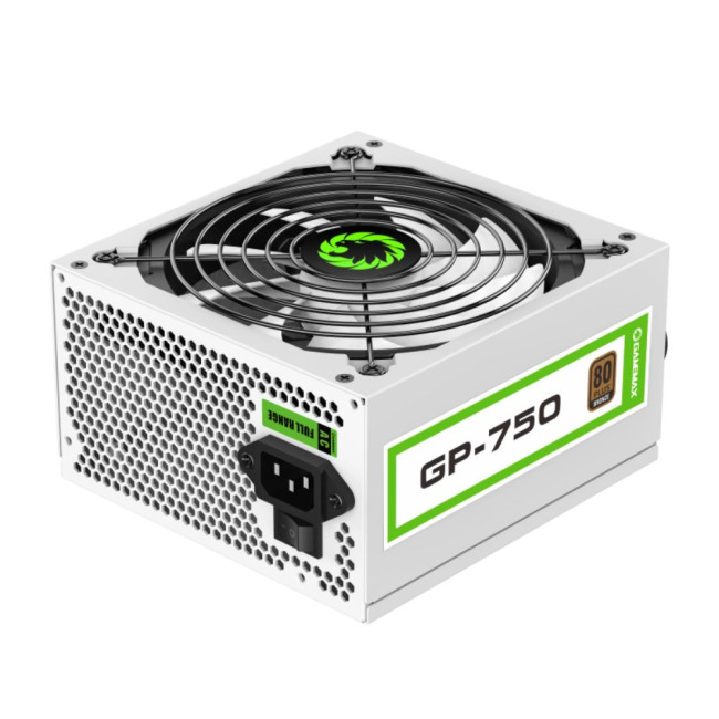 Блок живлення ATX 750W APFC, 80+Bronze, вентилятор 140 мм, білий, коробочний GAMEMAX GP-750 White