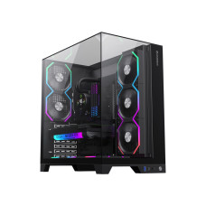 Корпус ATX без блока живлення, загартоване скло, ATX,M-ATX,ITX,VGA Card Length Up to 400 GAMEMAX Infinity Pro BK