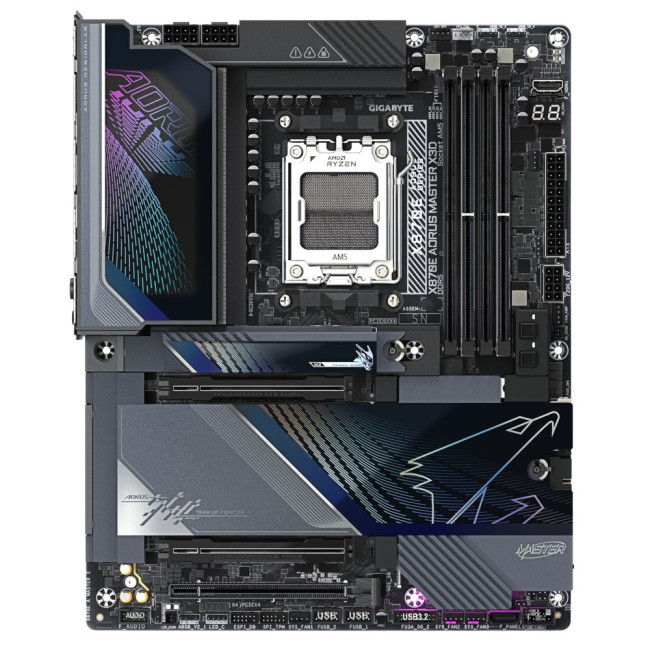 Mатеринська плата sAM5 AMD X870E 2xHDMI/2xUSB4 Type-C 5xM.2 (10&5)GbE LAN ATX GIGABYTE X870E AORUS MASTER X3D