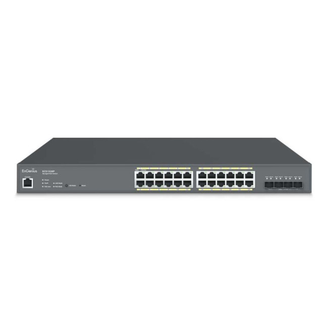 Комутатор 24xGbE + 4x10Gb SFP+ L2+ 240W Cloud ENGENIUS ECS1528P (1402A0098308)