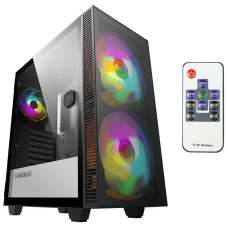 Корпус ATX  MID-Tower без блока живлення front panel with full mesh, remote control GAMEMAX Aero