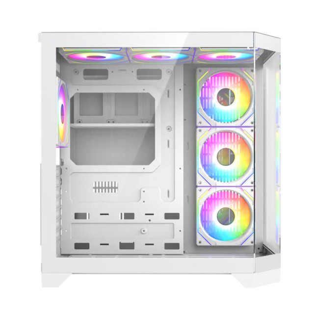 Корпус комп'ютерний Midi ATX без блока живлення X,M-ATX, ITX,Tempered Glass,Metal cover, USB2.0x1, GAMEMAX HYPE-A White