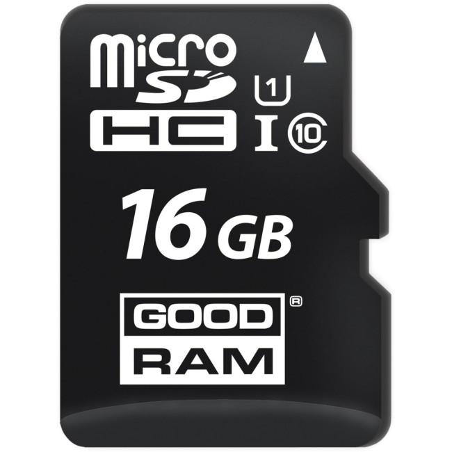 Карта пам'яті 16GB microCARD SDHC C10 UHS-I 100R/10W U1 + adapter GOODRAM M1AA-0160R12