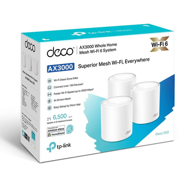 Домашня Mesh Wi-Fi система Tp-Link, Deco X50(3-pack) TP-LINK Deco X50(3-pack)
