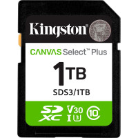 Карта пам'яті 1TB SDXC Canvas Select Plus Gen3 150MB/s C10 UHS-I U3 V30 KINGSTON SDS3/1TB