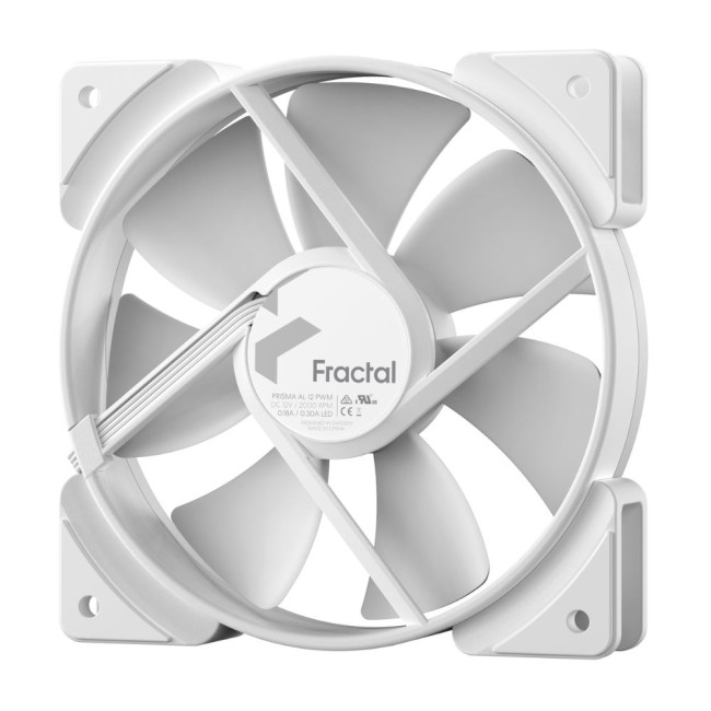 Вентилятор для корпусу 120 мм, білий, ARGB PWM Prisma AL-12 PWM White FRACTAL DESIGN Prisma AL-12 PWM White (FD-FAN-PRI-AL12-PWM-WT)