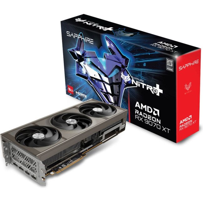 Відеокарта Sapphire AMD NITRO+ RADEON™ RX 9070 XT  GAMING OC 16GB DUAL HDM SAPPHIRE RX 9070 XT GAMING OC NITRO+ (11348-01-20G)