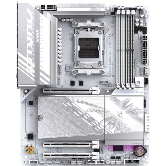 Mатеринська плата sAM5 AMD B850 DP/HDMI 3xM.2  2.5GbE LAN ATX GIGABYTE B850 AORUS ELITE WIFI7 ICE