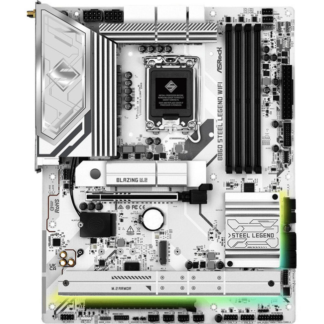 Mатеринська плата s1851 Intel B860 4xDDR5 DP/HDMI/TB4 4xM.2 2.5GbE LAN ATX ASROCK B860 STEEL LEGEND WIFI