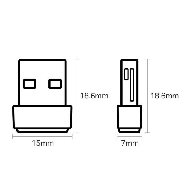 Бездротовий двохдіапазонний мережевий USB-адаптер TP-LINK Archer T2U Nano