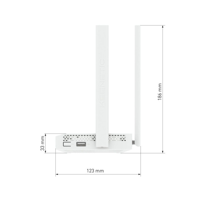 Інтернет-центр WIFI AC1200, 4хGigabit, USB 2.0 KEENETIC Skipper (KN-1912)