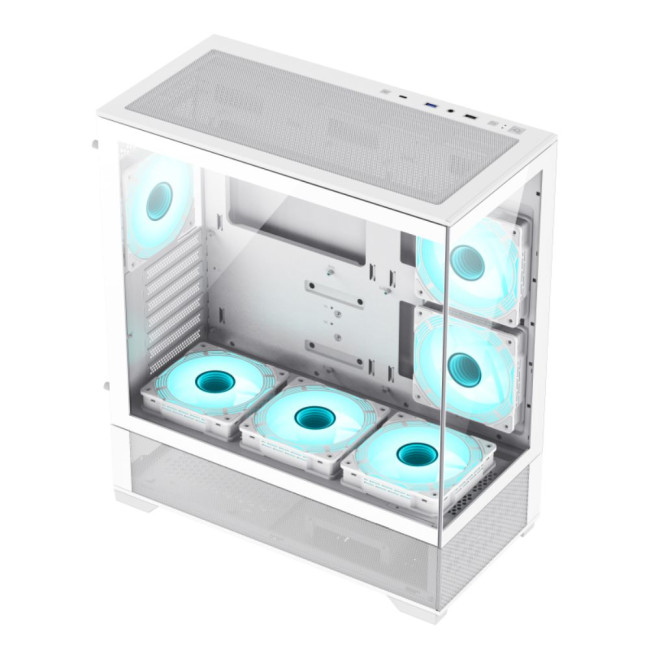 Корпус комп'ютерний Midi ATX без блока живлення, E-ATX, ATX, M-ATX, ITX, Tempered Glass, Mesh GAMEMAX Vista AW