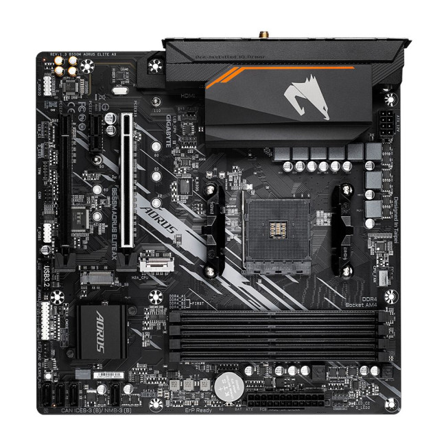 Материнська плата sAM4 AMD B550 HDMI/DVI 2xM.2 GbE Lan mATX GIGABYTE B550M AORUS ELITE AX
