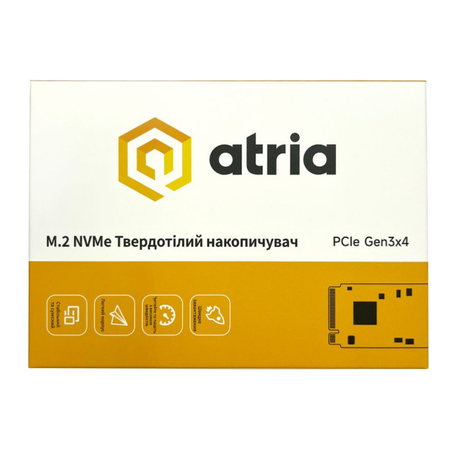 накопичувач M.2 256GB X500S NVMe PCIe 3.0  NVMe ATRIA ATNVMX500S/256