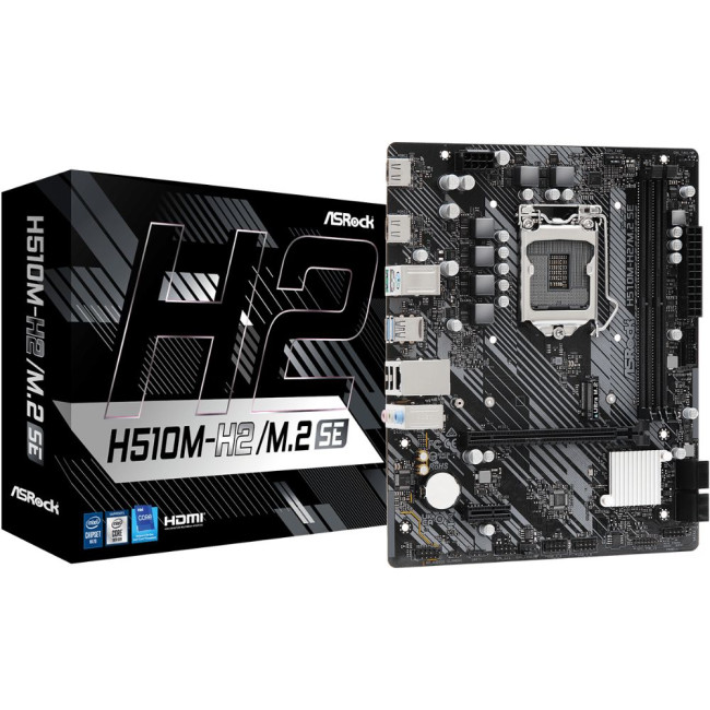 Mатеринська плата s1200 Intel H470 2xHDMI 2xDDR4 1xM.2 GbE LAN mATX ASROCK H510M-H2/M.2 SE