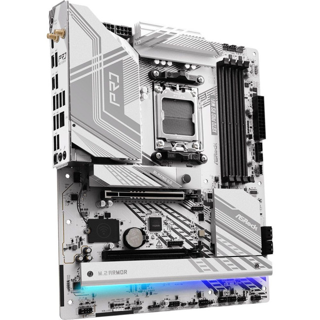 Mатеринська плата sAM5 AMD X870 4xDDR5 HDMI/2xUSB4 3xM.2 2.5GbE LAN ATX ASROCK X870 PRO RS WIFI