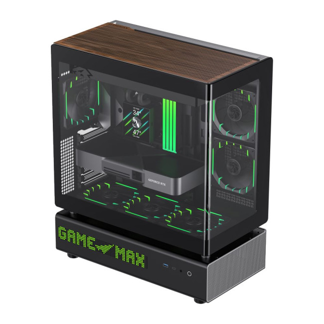 Корпус комп'ютерний Mid Tower без блока живлення  ATX,M-ATX,ITX. (Support BTF),Tempered Glass,Mesh,U GAMEMAX N90 BG