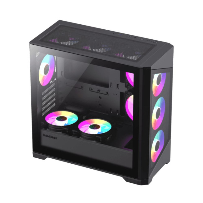 Корпус Micro ATX без блока живлення, закалене скло GAMEMAX Destroyer TGB
