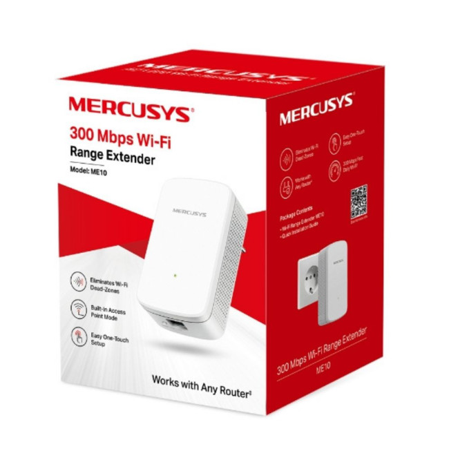 Підсилювач бездротового сигналуN300, WPS button, Fast 10/100 Mbps Port MERCUSYS ME10