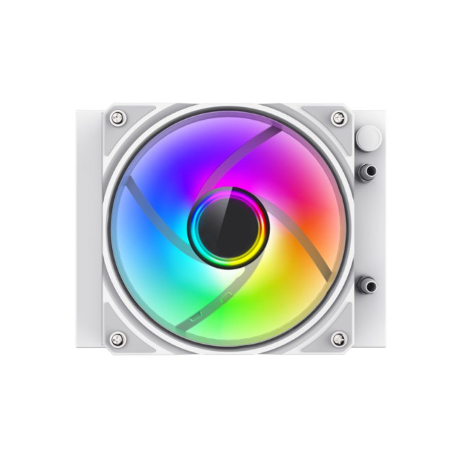 Процесорний кулер 62.82 CFM, 1.89mmH20, 32dBA, 800-2000RPM ,water pump: RPM 2300, NOICE 26.9dBA, Con GAMEMAX Iceburg 120 White infinity