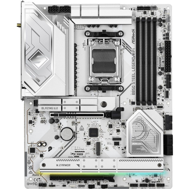 Mатеринська плата sAM5 AMD B850 4xDDR5 HDMI 4xM.2 2.5GbE LAN ATX ASROCK B850 STEEL LEGEND WIFI