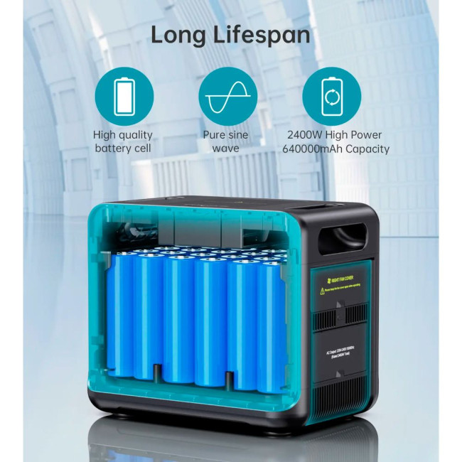Мобільна зарядна станція Choetech 2400Wh Bidirectional charging power station CHOETECH 2400W PS Wifi (BS008) (BS008-BQB)