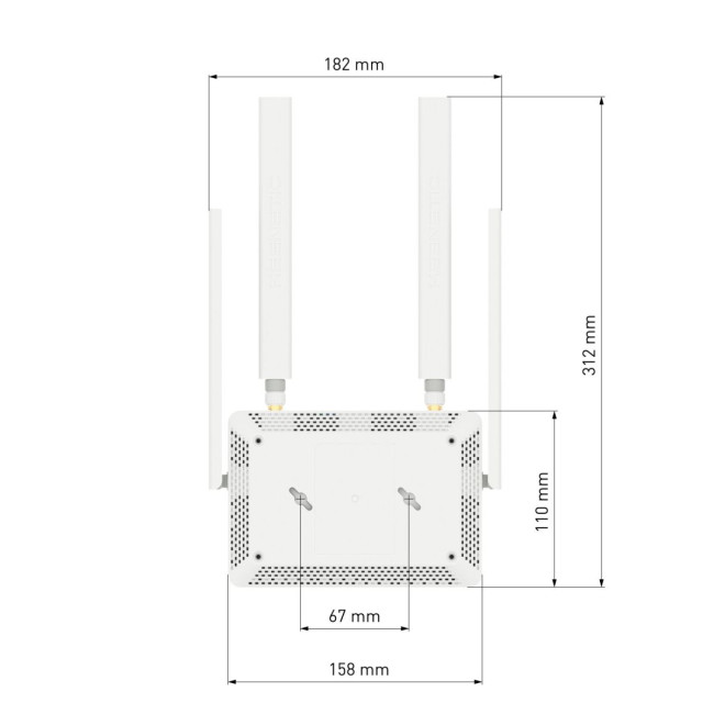 Інтернет-центр WIFI N300, LTE-модем, 4хEthernet KEENETIC Runner 4G (KN-2211)