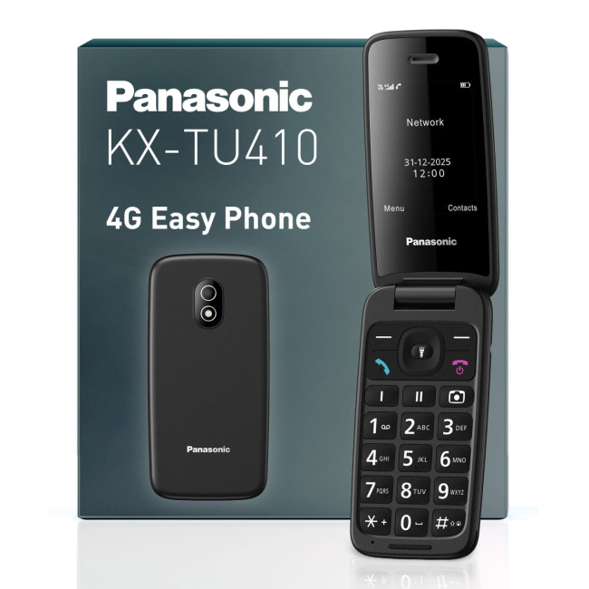 Мобільний телефон чорний PANASONIC KX-TU410EXB