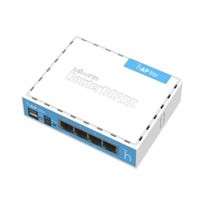 Роутер hAP Lite with desktop enclosure (RouterOS L4) MIKROTIK RB941-2nD