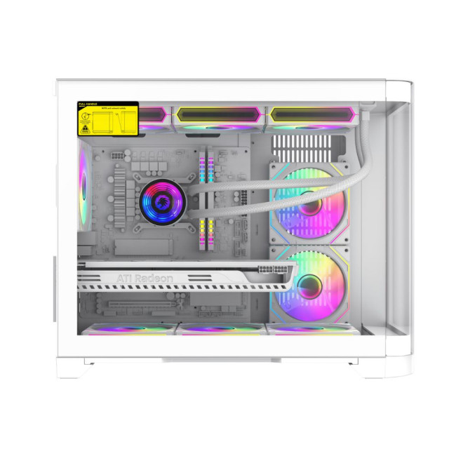 Корпус Mid Tower M-ATX без блока живлення , загартоване склоM-ATX,ITX, Tempered Glass,USB3.0x1,USB2. GAMEMAX HYPE-M White