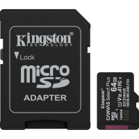Карта пам'яті 64GB microSDXC Canvas Select Plus Gen3 100MB/s A1 Card + Adapter KINGSTON SDCS3/64GB