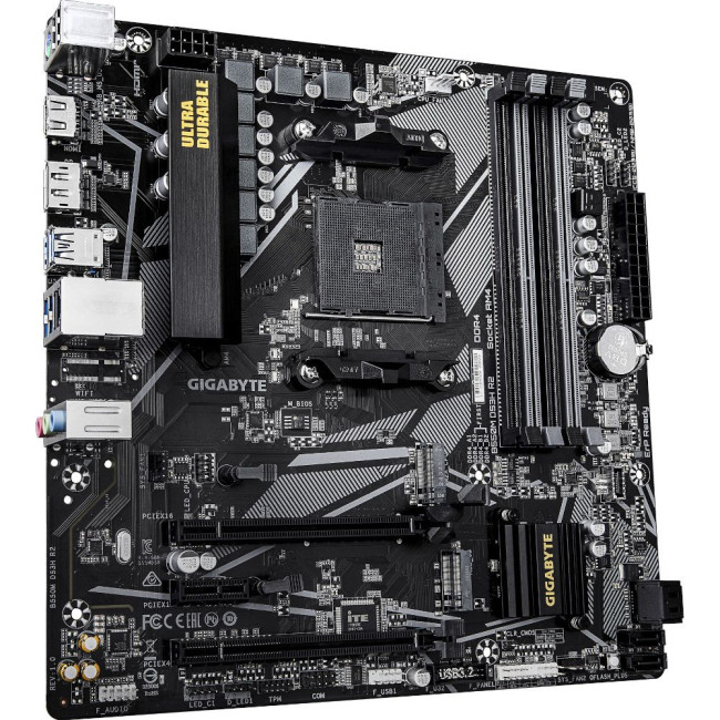 Материнська плата sAM4 AMD B550 DP/HDMI 2xM.2 GbE Lan mATX GIGABYTE B550M DS3H R2