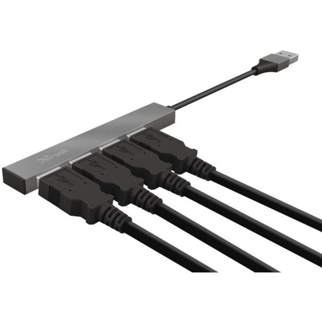 4-Портовий Концентратор Halyx Aluminium Mini USB 2.0 Hub TRUST Halyx 4-PORT Mini USB 2.0 Hub (23786)