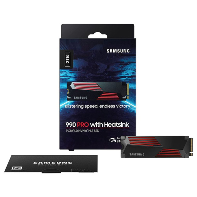 Накопичувач Samsung SSD 990 PRO 2TB PCIe 4.0 M.2 +HS SAMSUNG 990 PRO 2TB MZ-V9P2T0CW