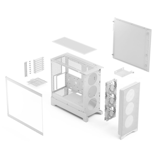 Корпус ATX без БЖ, білий, з загартованим cклом Pop 2 Air White TG RGB FRACTAL DESIGN Pop 2 Air White TG RGB (FD-C-POA2A-04)